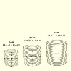 Size chart for products in Colour-Split Planter Series